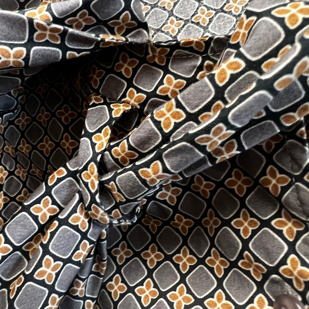 Naracamicie Black, Grey, Tan Patterned Blouse - Picture 6 of 8